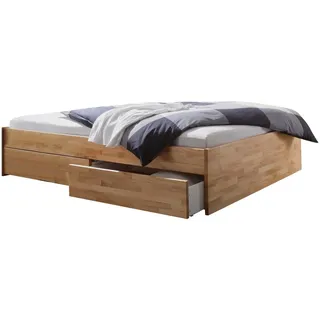 Hasena Stauraumbett, Buche, Holz, Kernbuche, massiv, 2 Schublade(n) Schubladen, 200x200 cm, Über- und Sondergrößen erhältlich, in verschiedenen Holzarten mit Schubkästen, Größen erhältlich, Schlafzimmer, Betten, Stauraumbetten