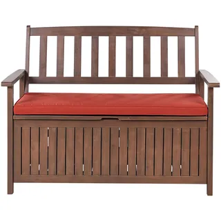 Beliani Gartenbank 120 x 91 x 60 cm Dunkelbraun