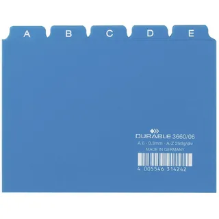Durable Karteikartenregister A6 quer A-Z Blau 25 St.