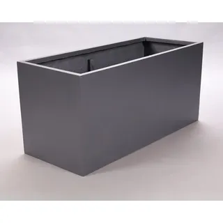 eleganteinrichten Pflanzkübel 120 x 50 x 55 cm Anthrazit Metallic