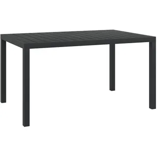 vidaXL Gartentisch 150 x 90 x 74 cm Schwarz