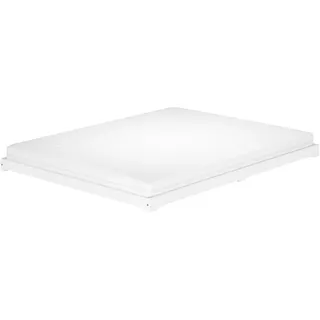 Erst-Holz®Futonbett weiß 160x200 flach extra niedriges Loftbett Kiefer V-60.47W-16Rollrost und Matratze inkl.