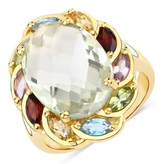 Rafaela Donata Ring Sterling Silber Gelbgold Lila Gr. 60