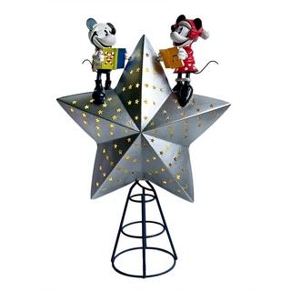 Disney Micky und Minnie Maus beleuchtete Baumspitze
