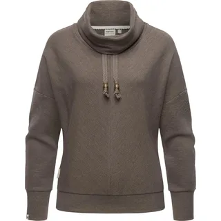 Sweater RAGWEAR "Balancia Organic" Gr. M (38), braun (mokka) Damen Sweatshirts Oversize Shirts Moderner Hoodie in angesagtem Oversize-Schnitt