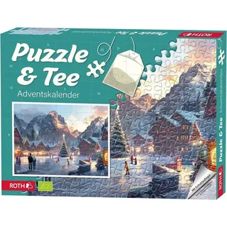 ROTH Puzzle & Bio-Tee-Adventskalender Eislaufen