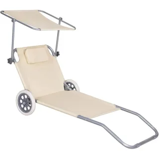 SPRINGOS Sonnenliege 200 x 70 x 100 cm Beige