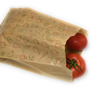Kraftpapierbeutel für Obst und Gemüse, 2 kg, Größe 20+8 x 35 cm (200)