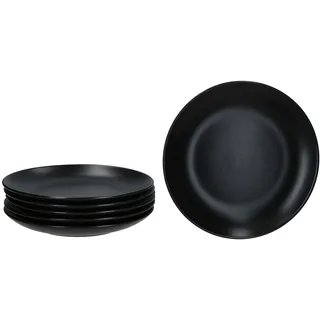 Mambocat Frühstücksteller 20 cm schwarz 6er Set