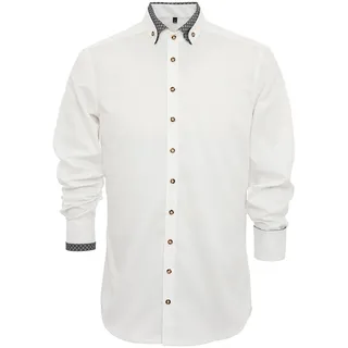 Gipfelstürmer Hemd 420004-4249 in weiß-schwarz | Gr.: 3XL