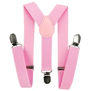 axy Kinder Jungen Hosenträger-Y Form breit 2,5 cm mit 3 Starken Clips, kombinierbar mit Fliege - Uni Farben HTK25-1 - für Kinder (6 Monaten - 6 Jahre alt)