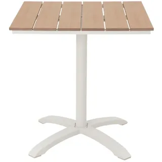 VCM Bistrotisch 70 x 70 x 72 cm Teak-Dekor
