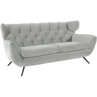 Candy Couch Samt 3-Sitzer Silber