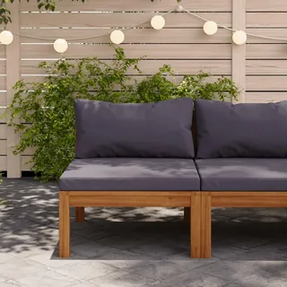 Festnight Balkon Lounge Mittelsofa Wetterfest Sofa Bank Gartensofa Holz Lounge Sofa Outdoor Kleines Balkon Gartenbank Balkonmöbel Gartenlounge Balkon Möbel Loungemöbel Outdoor Gartenmöbel