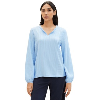 Tom Tailor Vertical Stripe Bluse Blue White Thin Stripe M