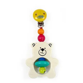 HESS SPIELZEUG Kinderwagenkette Babyspielzeug Wagenanhänger Bär BxLxH 75x35x170mm NEU bunt