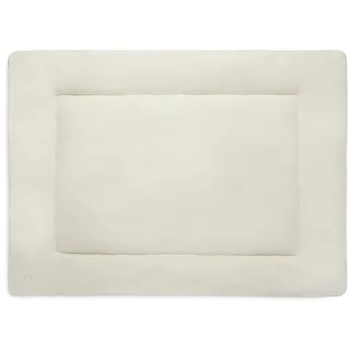 Jollein Krabbeldecke für Baby - Basic Knit, Ivory - Laufgittereinlage - 75x95 cm - Spieldecke Baby - Elfenbeinfarben