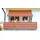 Streifen 400 cm orange/braun