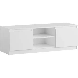 YUMEBLY RTV-Truhe Basic | Weiß 120 cm ideal für Schlafzimmer, Wohnzimmer | Großzügig mit Stauraum | 120 x 40 x 40 cm