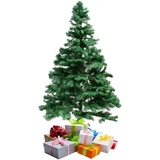 FineHome Künstlicher Weihnachts Tannenbaum Weihnachtsbaum 120cm-150cm-180cm Christbaum inkl Stände, Farben:Grün, Größen:150cm