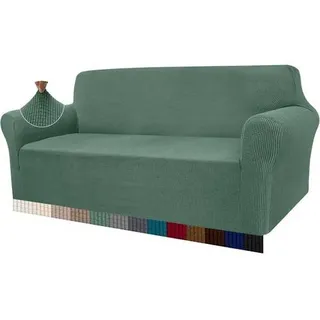 Sofabezug Jacquard Stretch Sofahusse Hunde Haustiere 3 Sitzer Salbei