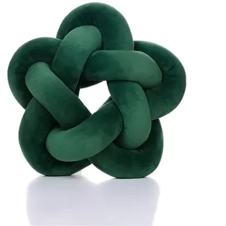 Weicher Knotenball Kissen,Weiches Plüsch Knoten Kugelkissen,Weiches handgewebtes Sofakissen,Knotenkissen,Geknotetes Kissen,Wohndekoration,für Sofa, Bett,Heimdekoration,Plüschknotenkissen (32*32 cm,E)
