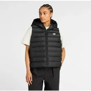 NEW BALANCE Damen Weste Sport Essentials Hooded Puffer Vest, Größe XL in Schwarz 53508
