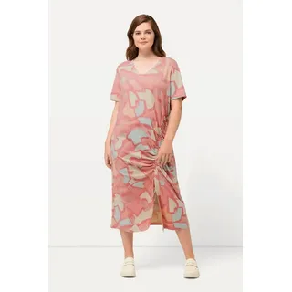 Ulla Popken Jerseykleid Maxikleid Rosa 54/56