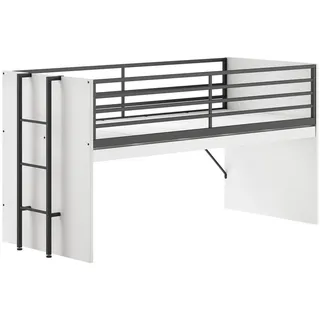 Vipack Halbhochbett Sam 90 x 200 cm Eiche weiß