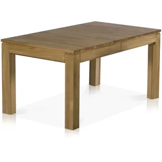 Moebel-Eins MULTI XL Esstisch / Ausziehtisch, Material Massivholz, Eiche - 2 Jahre Gewährleistung - mind. 14 Tage Rückgaberecht - Braun