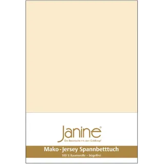 JANINE Spannbettlaken Jersey 90 x 190 - 100 x 200 cm leinen