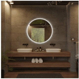 Village Design Badspiegel »Rund Spiegel Tino, Spiegel mit LED Beleuchtung, Badspiegel rund« weiß Ø 100 cm