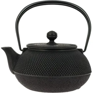 Iwachu Japanische Gusseisen Teekanne mit Filter und Traditionelles Design 900 ml schwarz