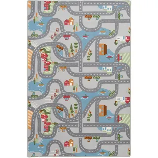 Snapstyle Fun Town Kinderteppich 240 x 80 cm Grau