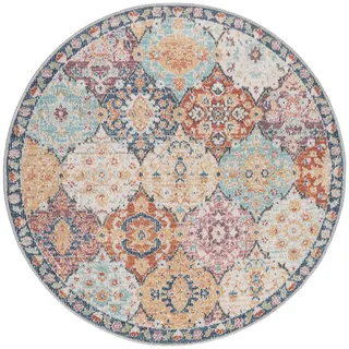 The CarPET Palma bunt Mehrfarbig, H:4mm Ø:120cm, Polypropylen, Teppiche, Teppich, Outdoor moderner robuster In und Outdoor Teppich,