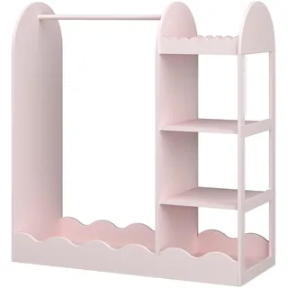 [en.casa] Garderobenständer Vestnes 100 x 94 x 38 cm Rosa