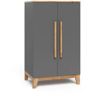 VitaliSpa Kinderkleiderschrank Malia 70 x 120 cm Holzwerkstoff grau