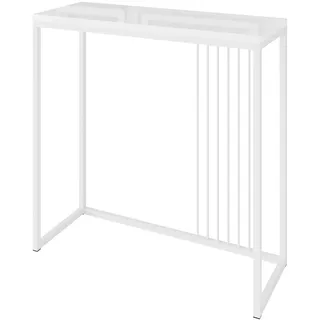 Lookway Konsolentisch PRIME, Beistelltisch mit Oberfläche aus Hochglanz, Breite 80/100 weiß 80 cm