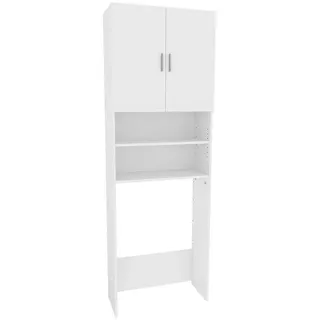 Vicco Martha Waschmaschinenschrank 64 x 190 cm Weiß Spanplatte