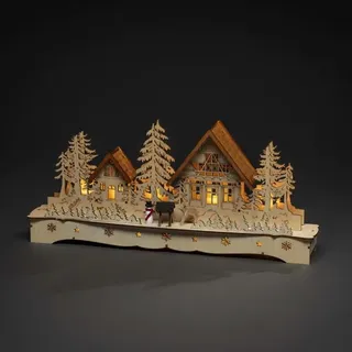 Konstsmide LED Holzsilhouette, Holz, BxHxL: 8 x 19 x 43 cm, inkl. Leuchtmittel
