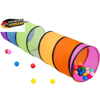 Spielzelt für Kinder 180cm Pop-Up Tunnel mit Rundöffnung für drinnen und draußen