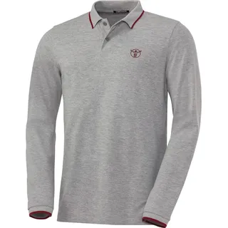 Chiemsee Herren Poloshirt Langarm, 100% Baumwolle, bequemes Polo mit lässigem Kragen, leichtes Langarmshirt, atmungsaktiv & luftdurchlässig, Grau, Gr. XL - XL