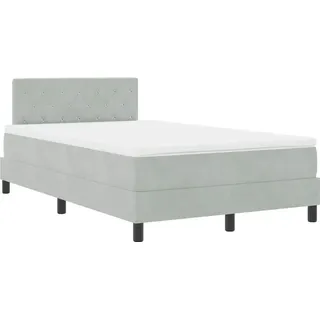 vidaXL Boxspringbett 120 x 200 cm Hellgrau
