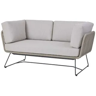 Diamond Garden Milos Lounge-Sofa Edelstahl/Rope inkl. Kissen - Dunkelgrau