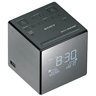 Sony XDR-C1DBP Uhrenradio (DAB/DAB+, digitalem Radioempfang, große Uhranzeige mit Helligkeitssteuerung, USB)