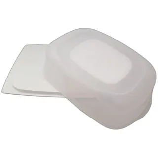 Tupperware KäseMax rechteckig weiß transparent Käseglocke Käsebehälter Käse Kondensplus Kondenspro Cheese CheeSmart stapelbar