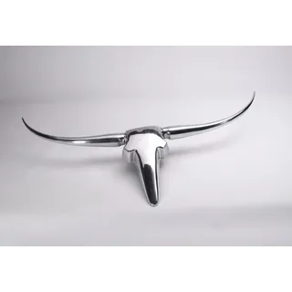 ARTRA Dekogeweih Aluminium ''Bulle' Größe S Stierkopf, Texas-Geweih silber Wanddeko (1 St) silberfarben