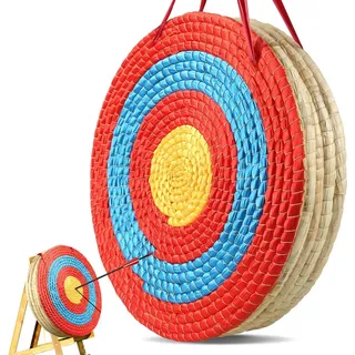 Vevor 508 mm Zielscheibe Bogenschießen, Handgefertigtes Strohbogenziel für Recurvebogen Compoundbogen oder Langbogen, Traditionelles Bogenpfeilziel für Kinder Jugend Erwachsene Bogenschießen