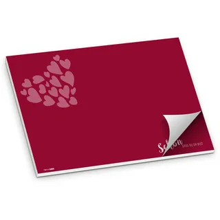 itenga Tischset Platzset Schön DASS du da bist Papier I DIN A3 (59,4cm x 42cm) 50 Blatt I ideal als Gedeckunterlage bei Geburtstagen, Grillpartys, Gartenpartys oder Mottopartys (Bordeaux rot)