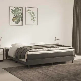 vidaXL Taschenfederkernmatratze Dunkelgrau 160 x 220 cm mittelhart